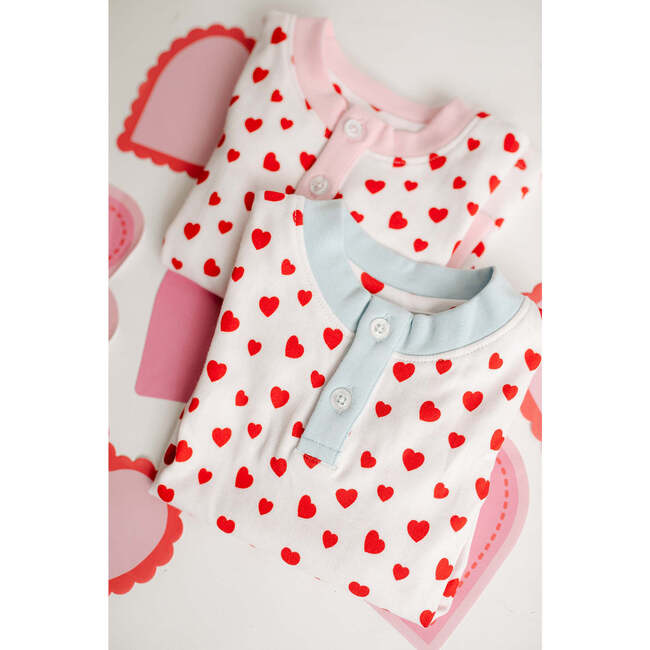Morgan PJ Set, Heart Print Blue