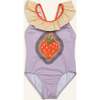 Recycled Strawberry Ruffle One Piece - One Pieces - 1 - thumbnail