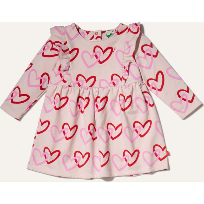 Recycled Cotton Hearts Kid Ruffle Dress