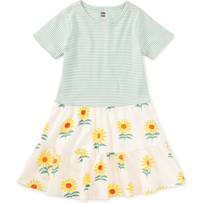 Tier Skirted Twirl Dress, Sunflowers