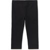 Solid Capri Leggings, Jet Black - Pants - 2