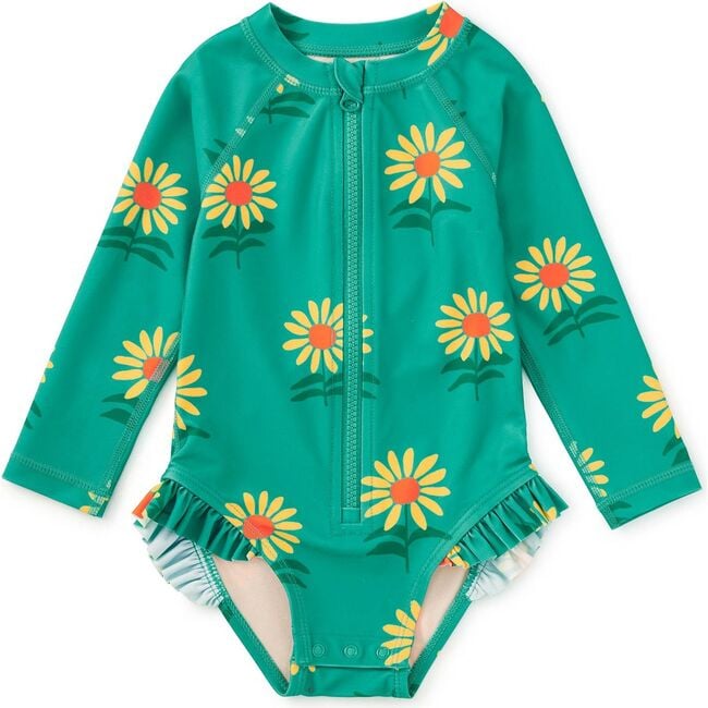 Rash Guard Baby Swimsuit, Sunflowers