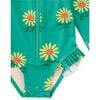 Rash Guard Baby Swimsuit, Sunflowers - One Pieces - 2 - thumbnail