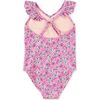 Ruffle One-Piece Swimsuit, Carnation Toss - One Pieces - 3