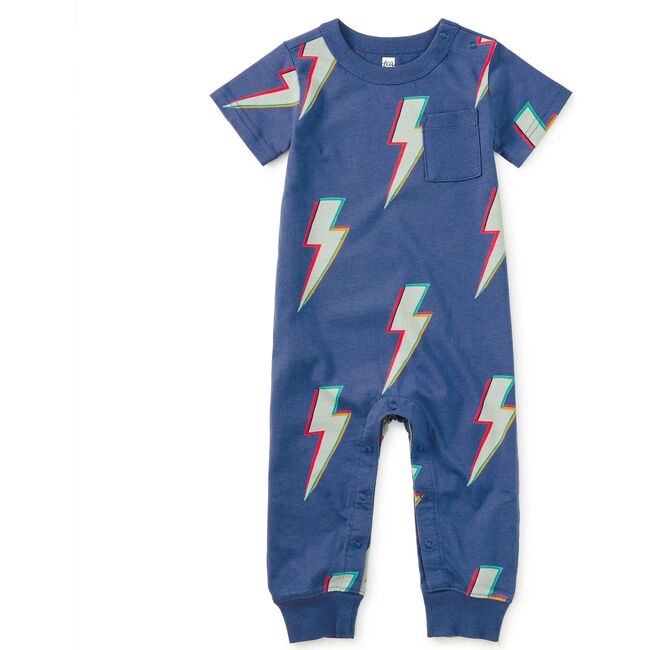 Pocket Baby Romper, Lightning Bolts
