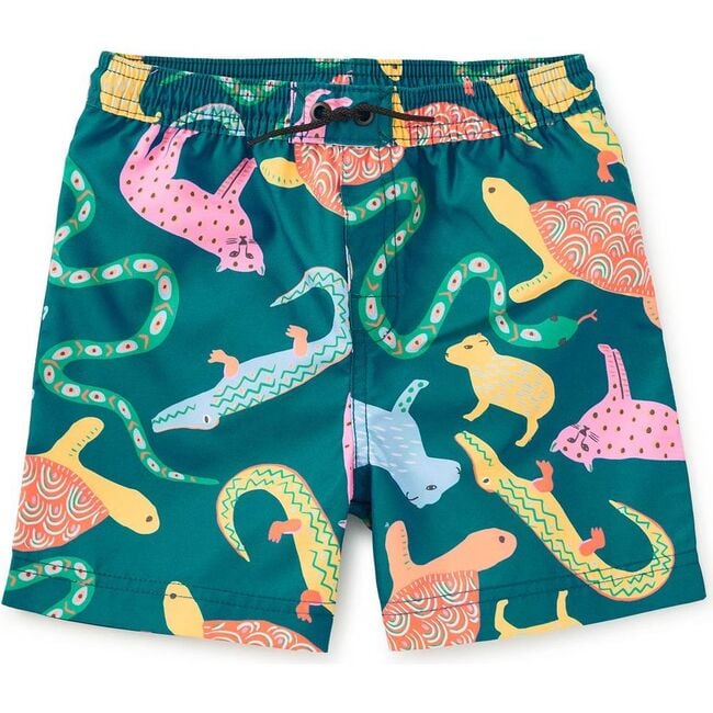 Mid-Length Swim Trunks, Brazilian Folk Animals
