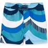 Mid-Length Swim Trunks, Scallop Waves - Swim Trunks - 2