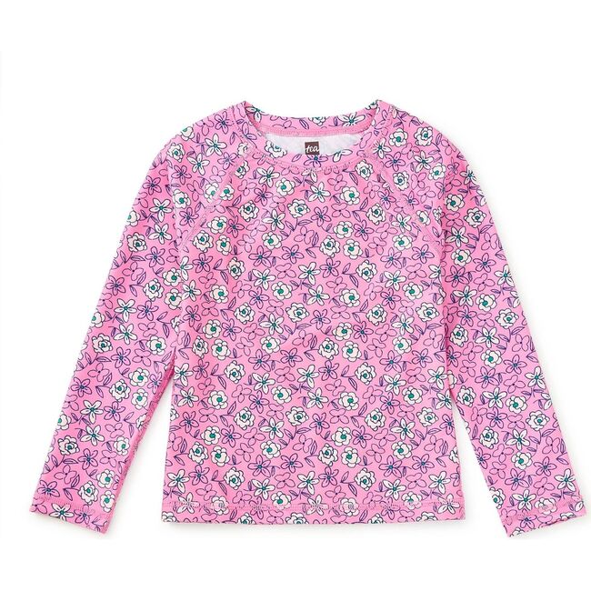 Long Sleeve Rash Guard, Carnation Toss