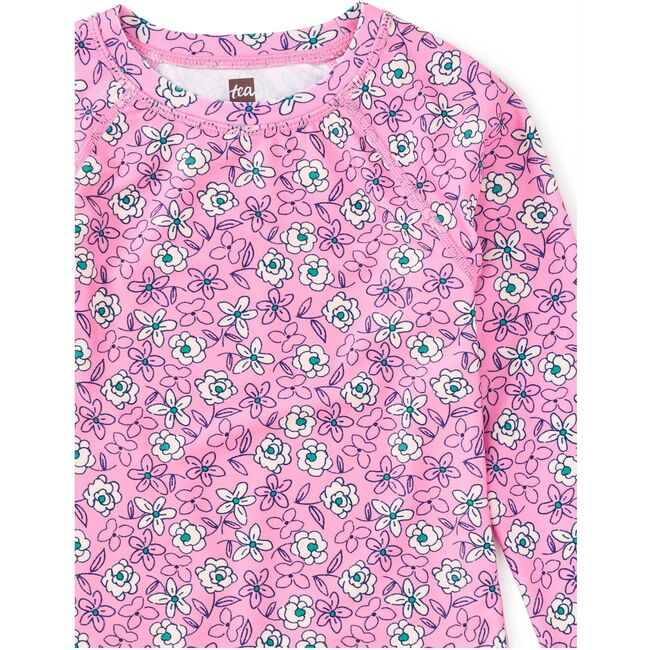 Long Sleeve Rash Guard, Carnation Toss
