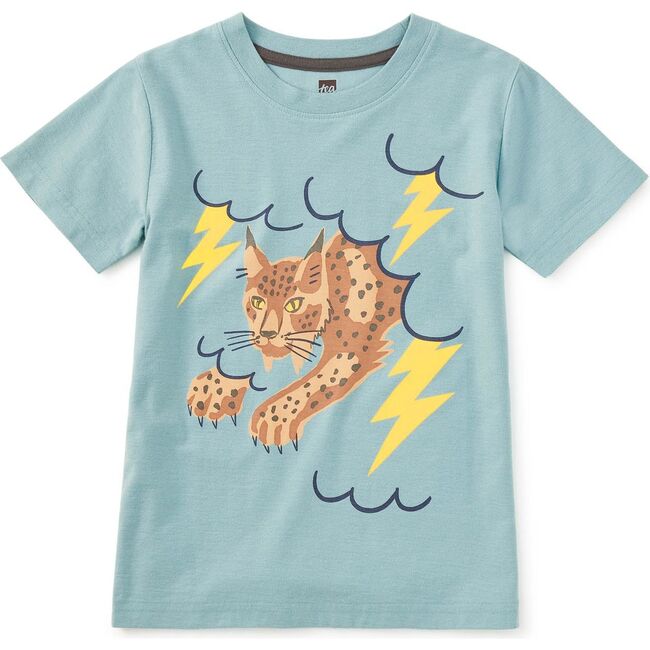 Lightning Lynx Graphic Tee, SMOKEY BLUE
