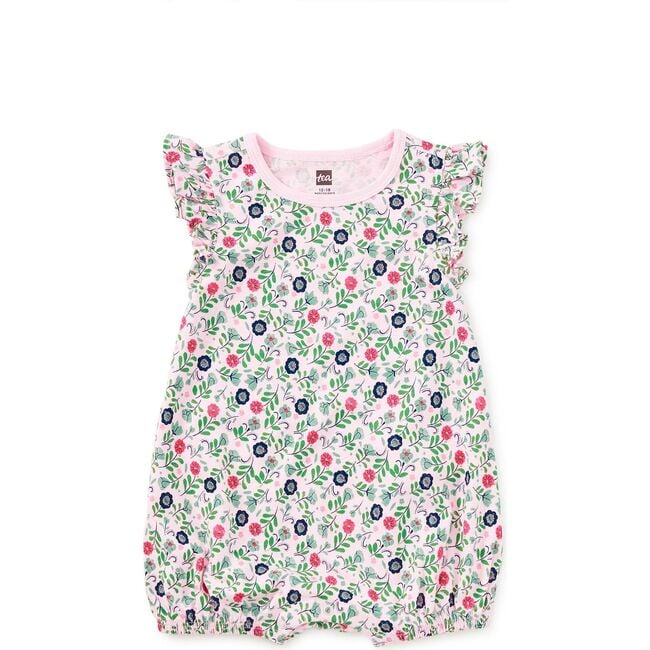 Flutter Baby Romper, Azulejos Florales