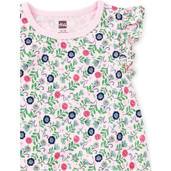 Flutter Baby Romper, Azulejos Florales