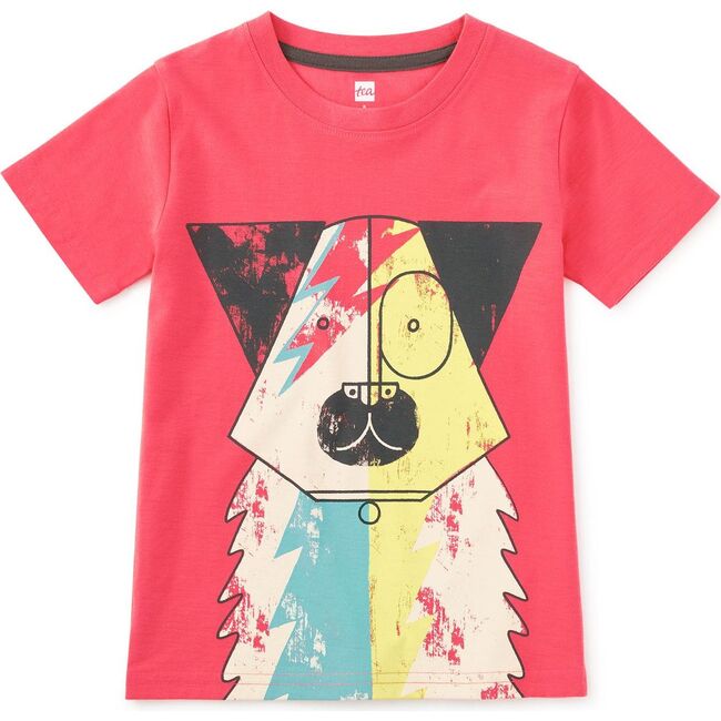 Bolt Dog Graphic Tee, Scarlet
