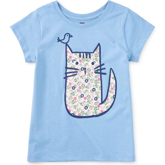 Azulejo Cat Graphic Tee, PLACID BLUE