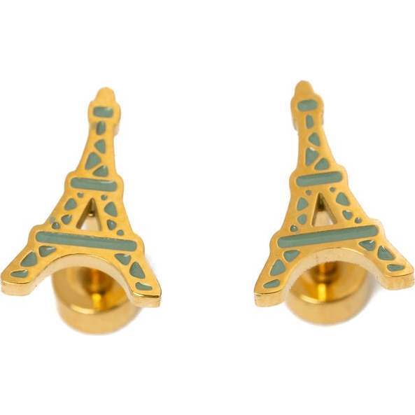 Eiffel Tower Studs, Gold