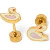 Swan Studs, White - Earrings - 1 - thumbnail