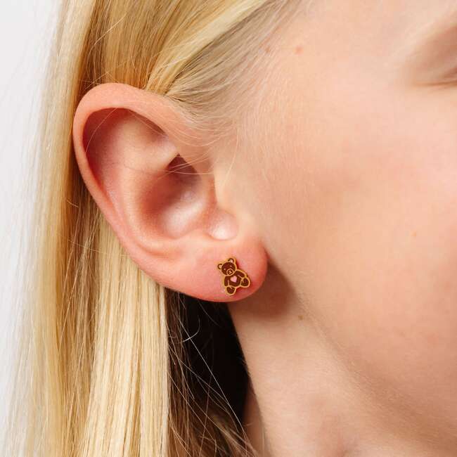 Teddy Bear Studs, Brown