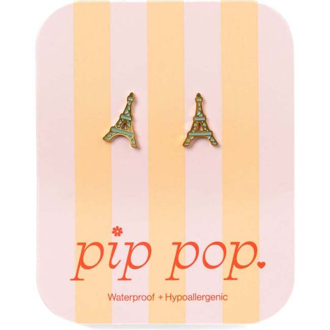 Eiffel Tower Studs, Gold - Earrings - 3