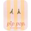 Eiffel Tower Studs, Gold - Earrings - 3