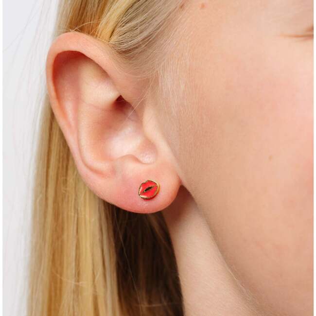 Lips Studs, Red
