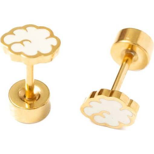 Cloud Studs, White - Earrings - 4
