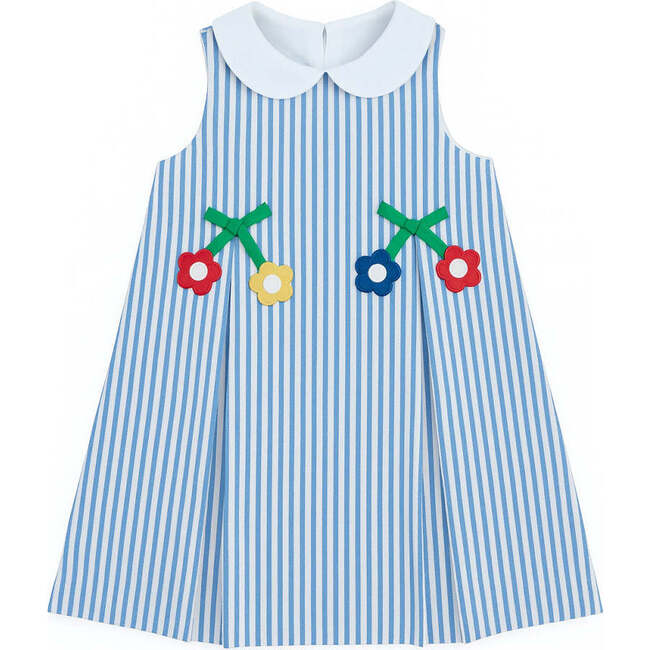 Seersucker Dress With Flowers