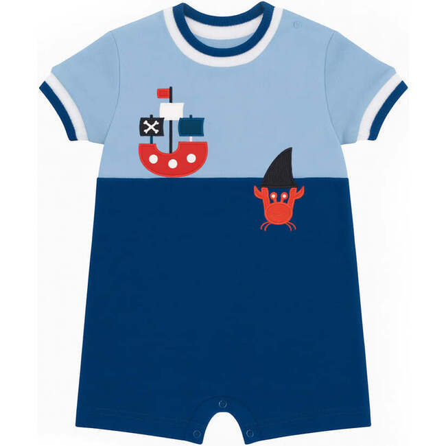 Knit Shortall With Pirate Ship & Crab