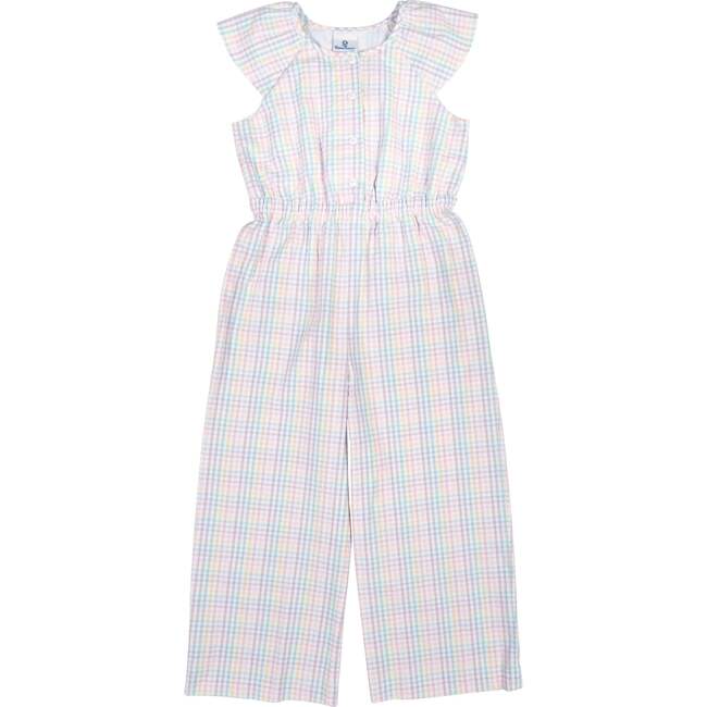 Plaid Seersucker Jumpsuit
