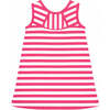 Stripe Knit Dress With Flower - Dresses - 3
