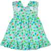 Printed Linen-Look Dress With Flower - Dresses - 3