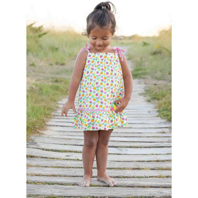 Printed Seersucker Dress With Fruit - Dresses - 3