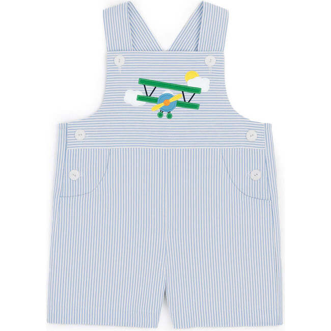 Seersucker Shortall With Airplane