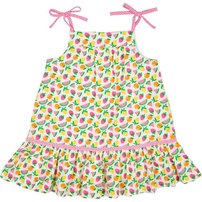 Printed Seersucker Dress With Fruit - Dresses - 4