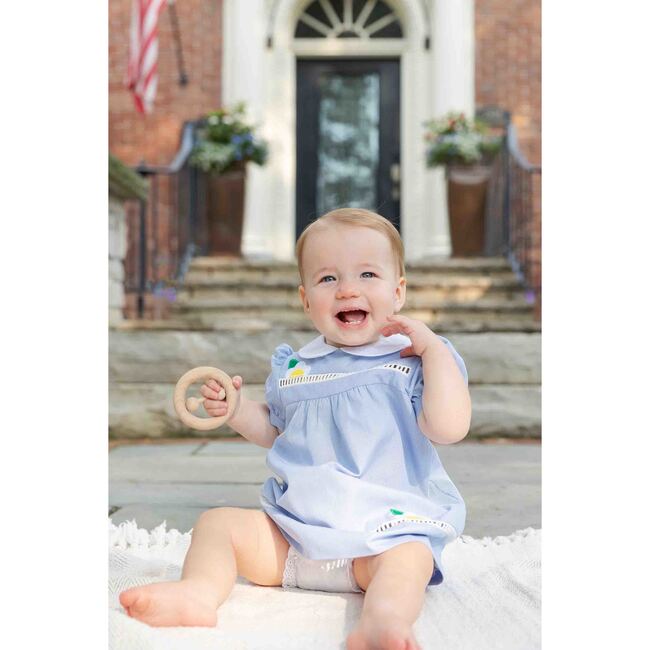 Pincord Dress With Flowers