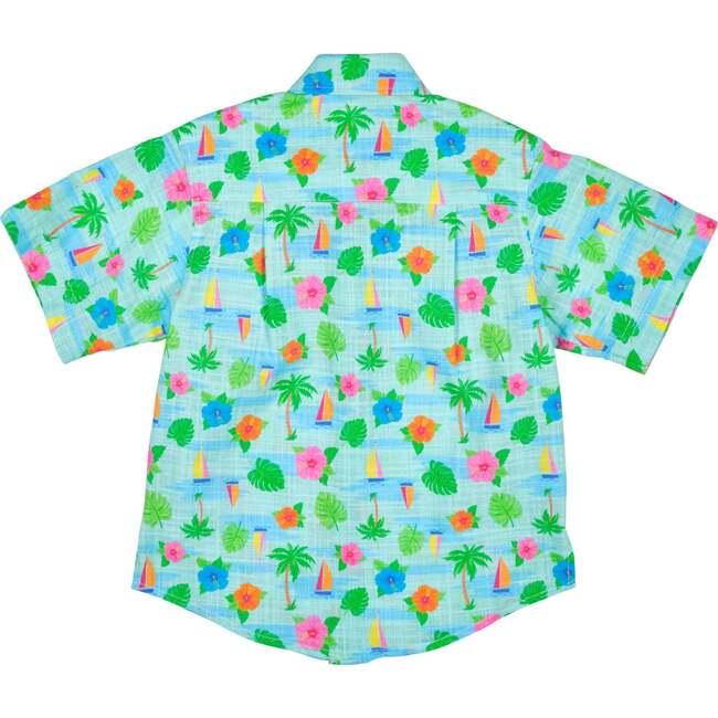 Printed Linen-Look Camp Shirt - T-Shirts - 4