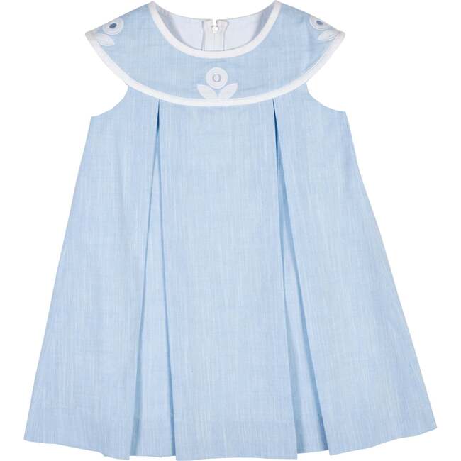 Linen-Look Dress With Vintage Flower