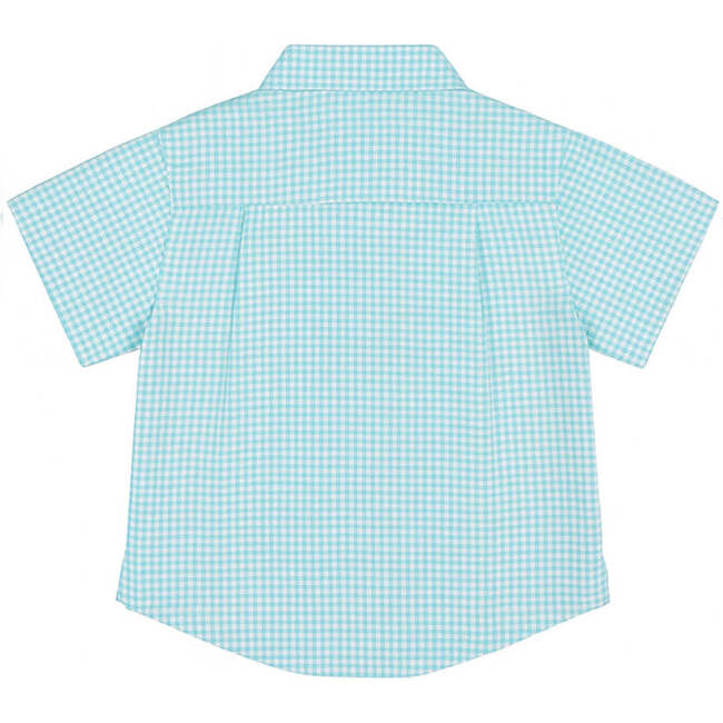 Gingham Linen Look Camp Shirt - T-Shirts - 5