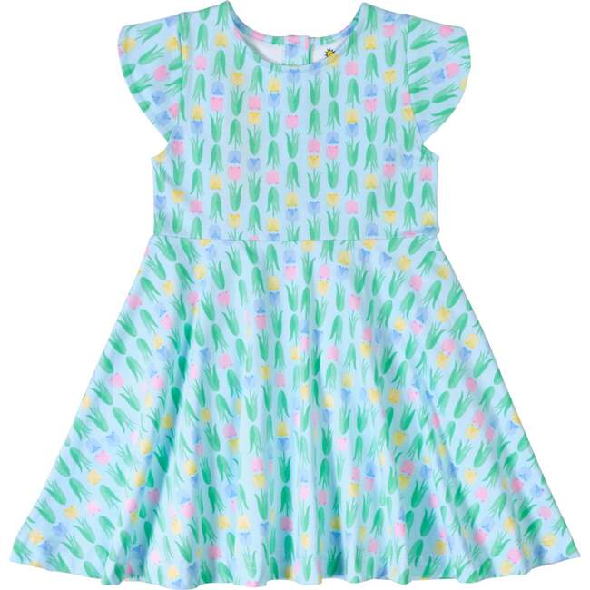 Printed Knit Tulip Twirl Dress
