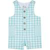 Gingham Linen-Look Shortall - Rompers - 1 - thumbnail