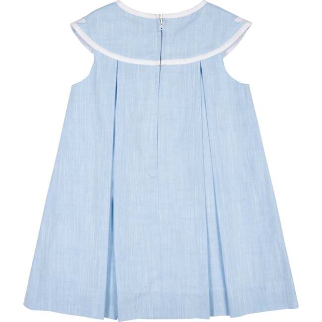 Linen-Look Dress With Vintage Flower - Dresses - 3