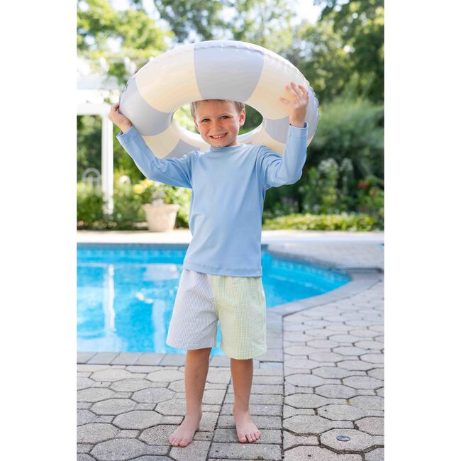 Stripe Seersucker Swim Trunk