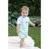 Seersucker Shortall With Parachute Bear - Rompers - 3