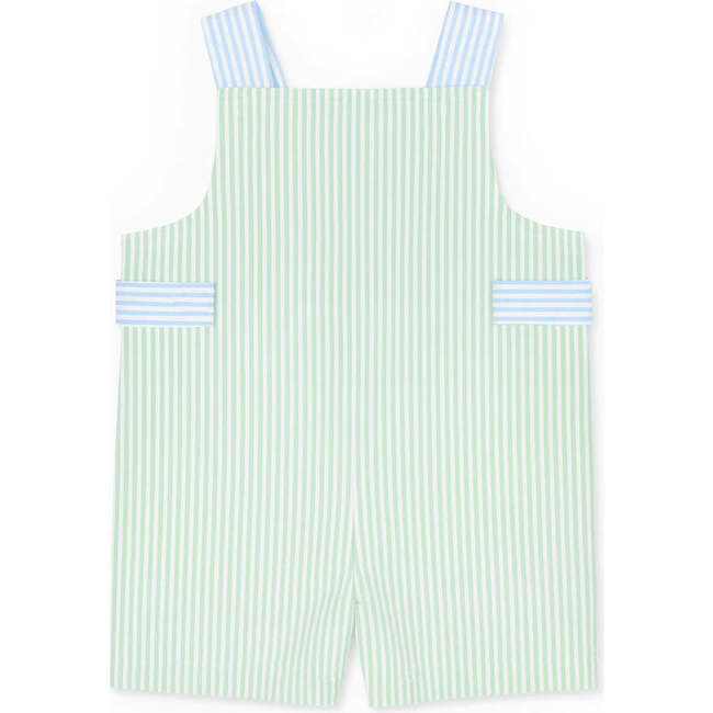 Seersucker Shortall With Parachute Bear - Rompers - 4