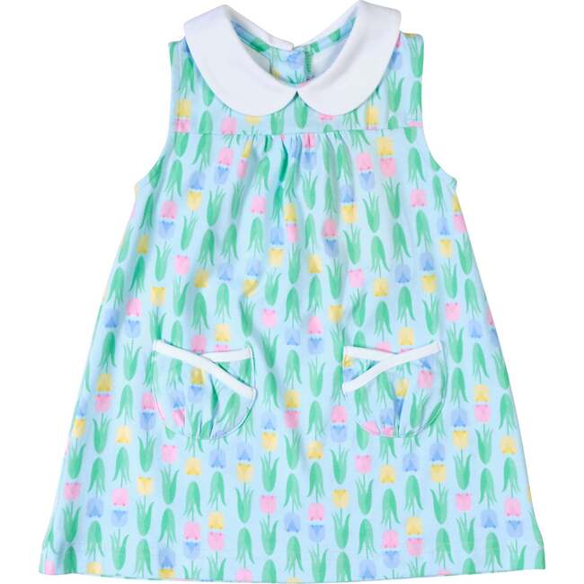 Printed Knit Tulip Pocket Dress