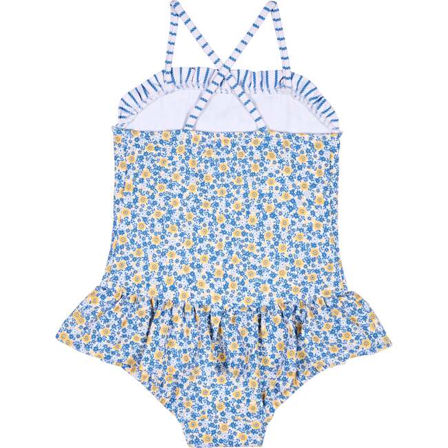 Floral Skirted Swimsuit with Flower - One Pieces - 4