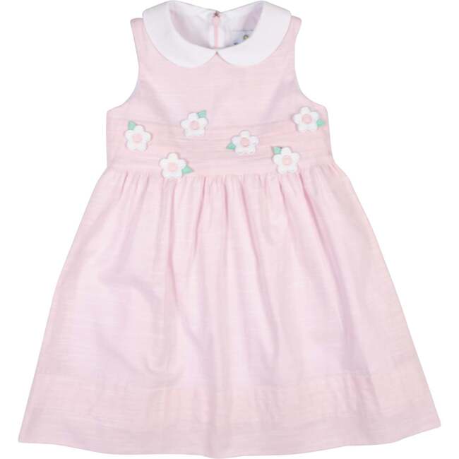 Linen-Look Dress With Flowers