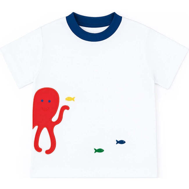 Knit Shirt With Octopus And Fish
