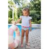 Cap Sleeve Rash Guard Tankini With Flower - One Pieces - 2