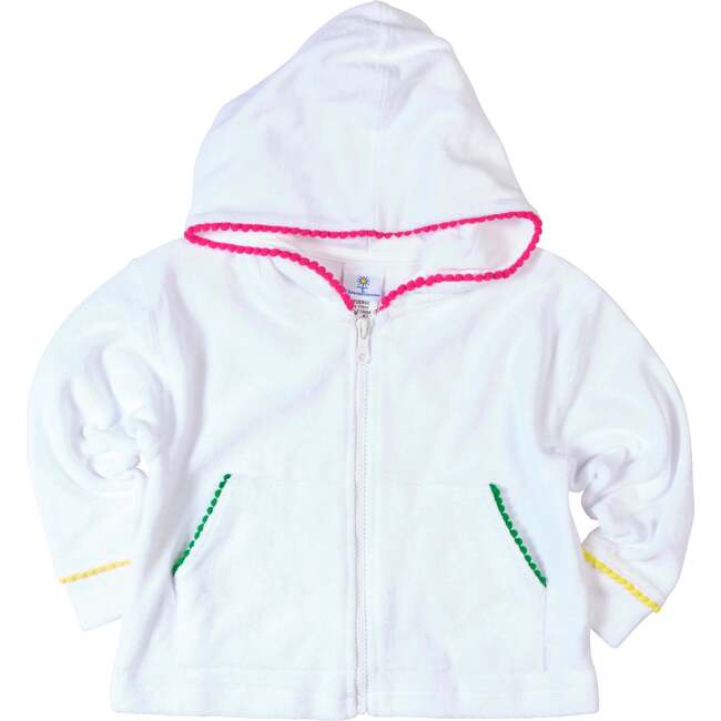 Terry Hoodie With Pom Poms