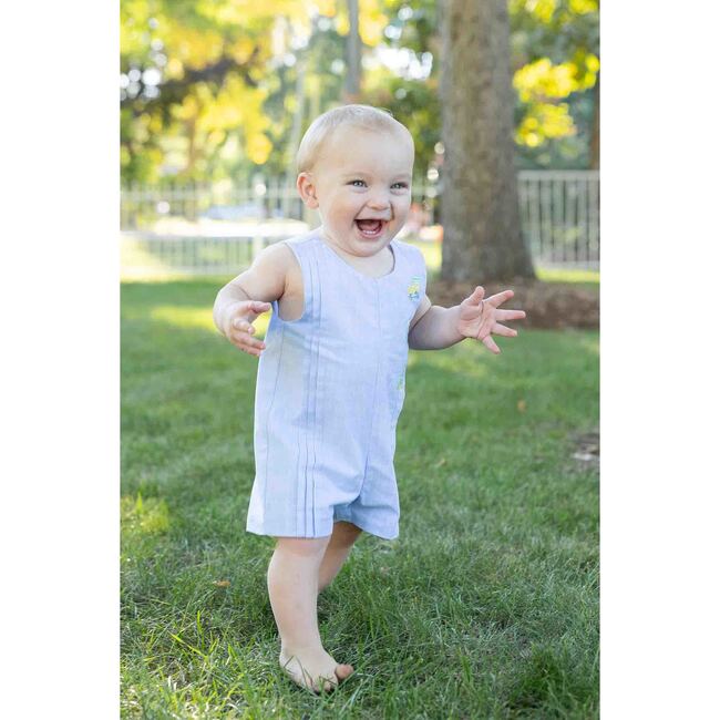 Linen-Look Shortall With Trains